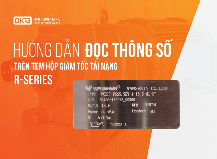 CÁCH ĐỌC HIỂU THÔNG SỐ MODEL TRÊN TEM HỘP GIẢM TỐC TẢI NẶNG R-SERIES