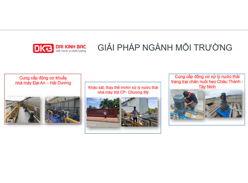 GIẢI PHÁP MOTOR GIẢM TỐC CHO NGÀNH MÔI TRƯỜNG