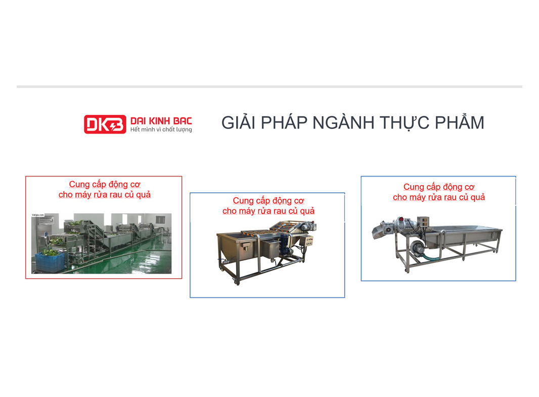 GIẢI PHÁP MOTOR GIẢM TỐC CHO NGÀNH THỰC PHẨM