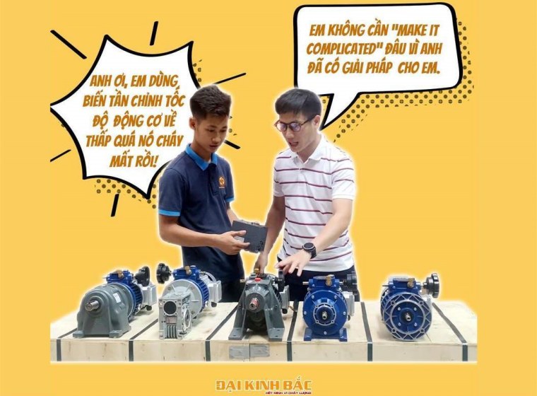 ĐIỀU CHỈNH TỐC ĐỘ BẰNG TAY VỚI HỘP GIẢM TỐC ĐIỀU TỐC CƠ