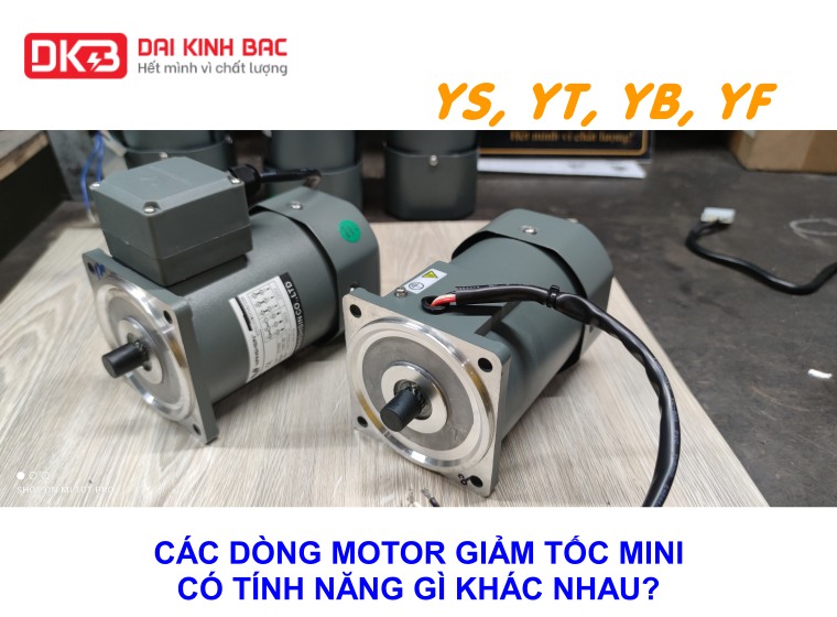 CÁC DÒNG MOTOR GIẢM TỐC MINI YS, YT, YB, YF CÓ TÍNH NĂNG GÌ KHÁC NHAU?