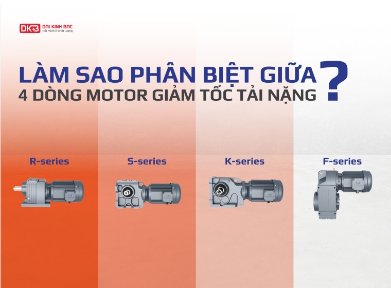 PHÂN BIỆT NHANH 4 DÒNG MOTOR GIẢM TỐC TẢI NẶNG R-F-K-S
