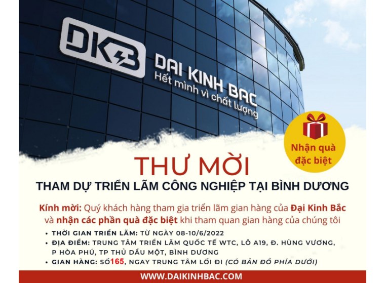 THÔNG BÁO: ĐẠI KINH BẮC THAM GIA TRIỂN LÃM NGÀY 8-10/6/2022 TẠI TRUNG TÂM TRIỂN LÃM QUỐC TẾ WTC - BÌNH DƯƠNG