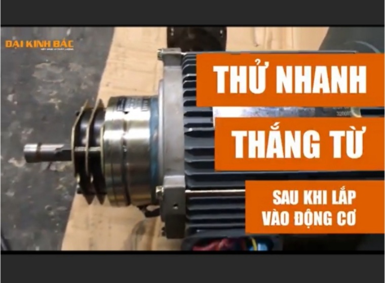 TEST ĐỘ HÃM CỦA PHANH THẮNG TỪ TRÊN MOTOR GIẢM TỐC