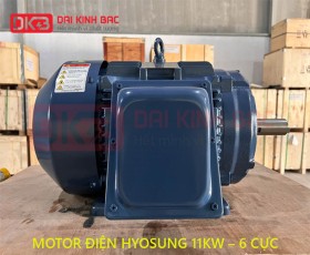 ĐỘNG CƠ ĐIÊN HYOSUNG 11 KW-15 HP 6- 6 CỰC - HÀN QUỐC