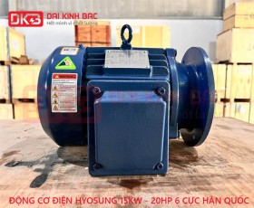 ĐỘNG CƠ ĐIỆN HYOSUNG 15 KW-20 HP 6P 6 CỰC - HÀN QUỐC
