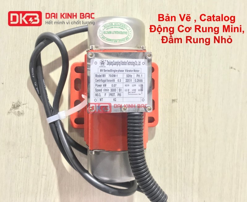 Bản Vẽ , Catalog Động Cơ Rung Mini, Đầm Rung Nhỏ